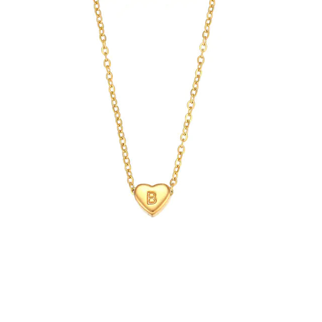 Initial Heart-Shaped Necklace